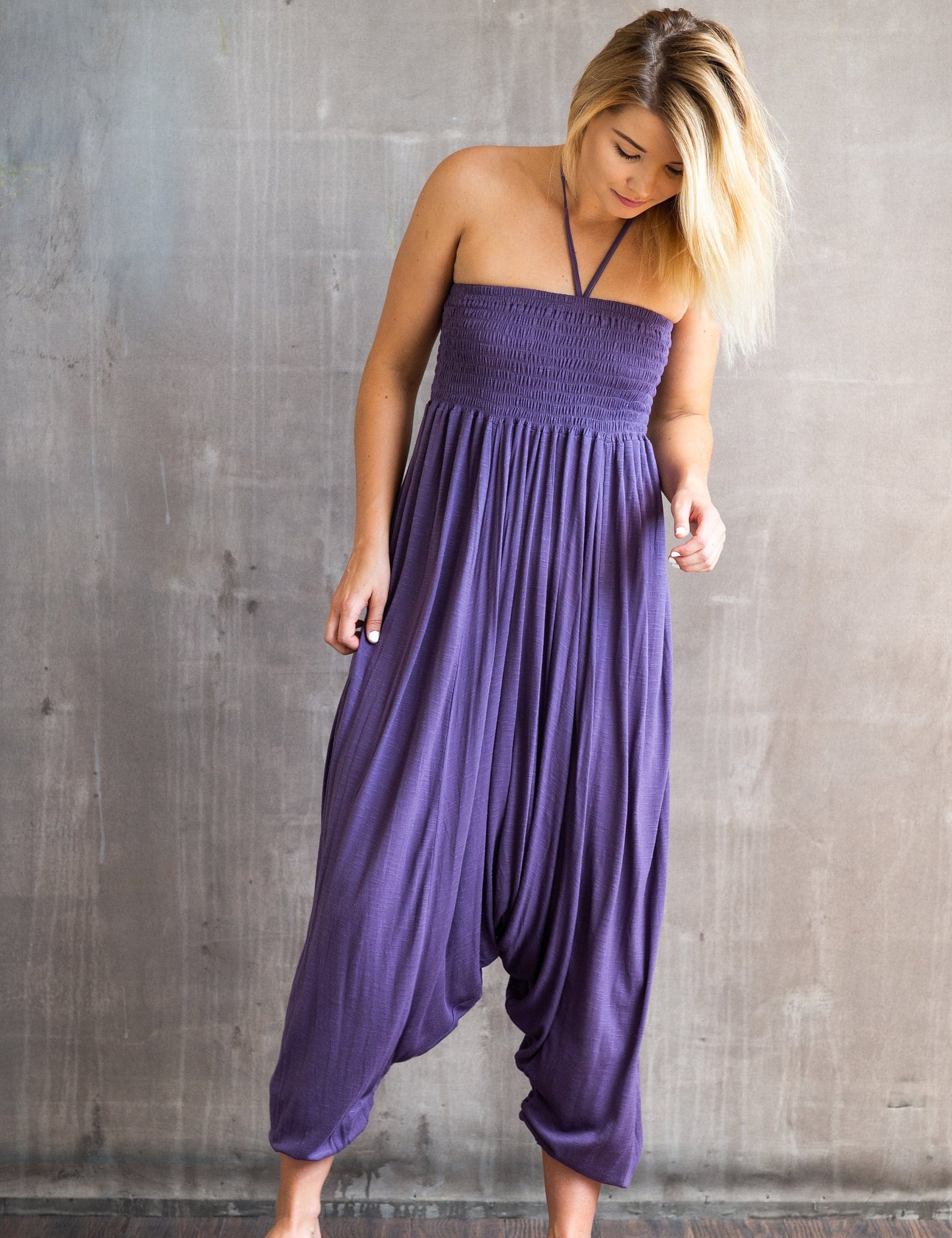 Chandra Punjabi Jumper Onesie Romper in Amethyst