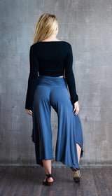 Black Ballet Jacket: Rayon Yoga Wrap Top