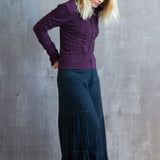 Studded Wide Leg Pants in Black
