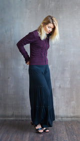 Studded Wide Leg Pants in Black