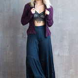 Ruched Zip Front Jacket – Plum Boho Yoga Lightweight Fall Jacket
