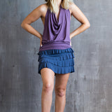 Darlene Ruffle Mini Skirt In Jasper Green