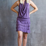 Darlene Ruffle Mini Skirt In Gray