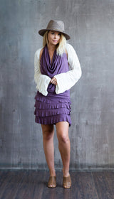 Darlene Ruffle Mini Skirt in Amethyst