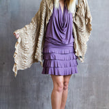 Darlene Ruffle Mini Skirt in Amethyst