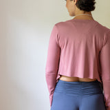 Canyon Rose Ballet Wrap Jacket: Yoga Cover-Up Shrug