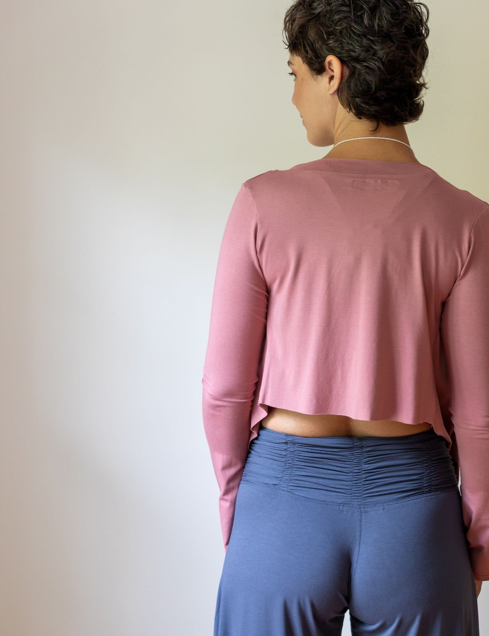Canyon Rose Ballet Wrap Jacket: Yoga Cover-Up Shrug