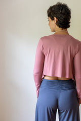 Canyon Rose Ballet Wrap Jacket: Yoga Cover-Up Shrug