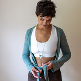 Sage Green Ballet Wrap Top Yoga Jacket