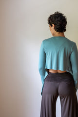 Sage Green Ballet Wrap Top Yoga Jacket