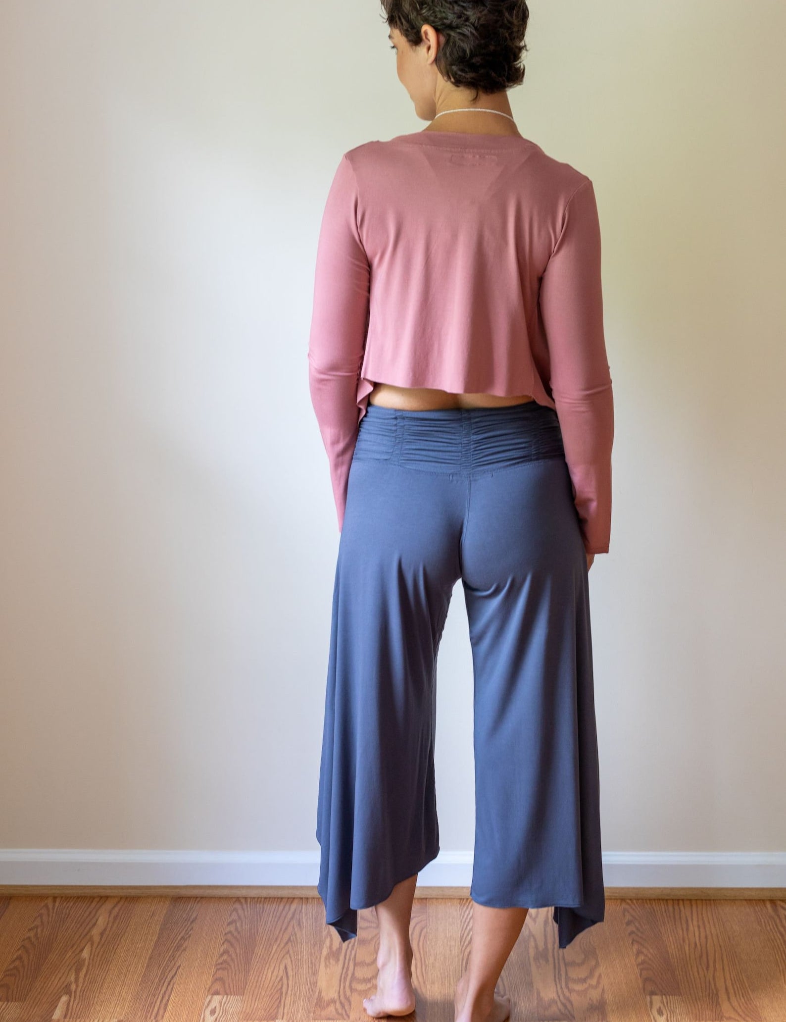 Canyon Rose Ballet Wrap Jacket: Yoga Cover-Up Shrug
