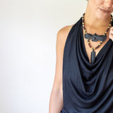 Women's One-piece Cowl Neck Halter Top Backless Yoga Jumpsuit / Romper / Onesie in Black