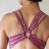 Shanti Strappy Yoga Tank Top in Dry Rose Fuchsia Pink