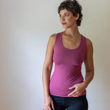 Shanti Strappy Yoga Tank Top in Dry Rose Fuchsia Pink
