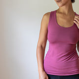 Shanti Strappy Yoga Tank Top in Dry Rose Fuchsia Pink