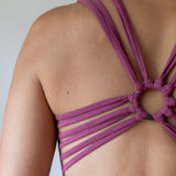 Shanti Strappy Yoga Tank Top in Dry Rose Fuchsia Pink