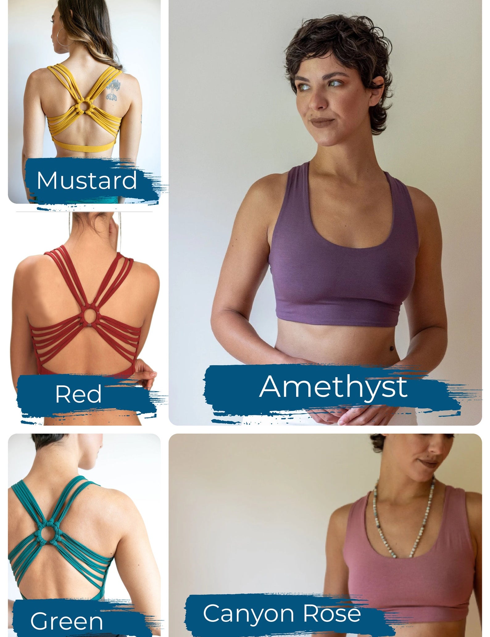 Strappy Yoga Sports Bra Tank Top in Black