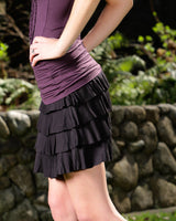 Ruffle Mini Skirt In Black