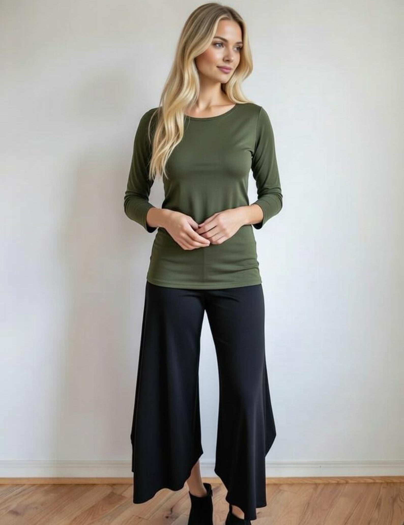 Backless Long Sleeve Bamboo Top | Open Back Boho Festival Clothing