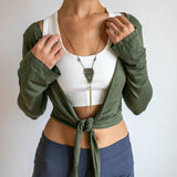Indigo Ballet Wrap Jacket: Yoga Cover-Up Top