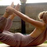 Women's One-piece Cowl Neck, Halter Top, Backless Yoga Jumpsuit / Romper / Onesie in Ash