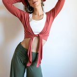 Ruched Waistband,Wide Leg, Flowy Gaucho Pants in Cream