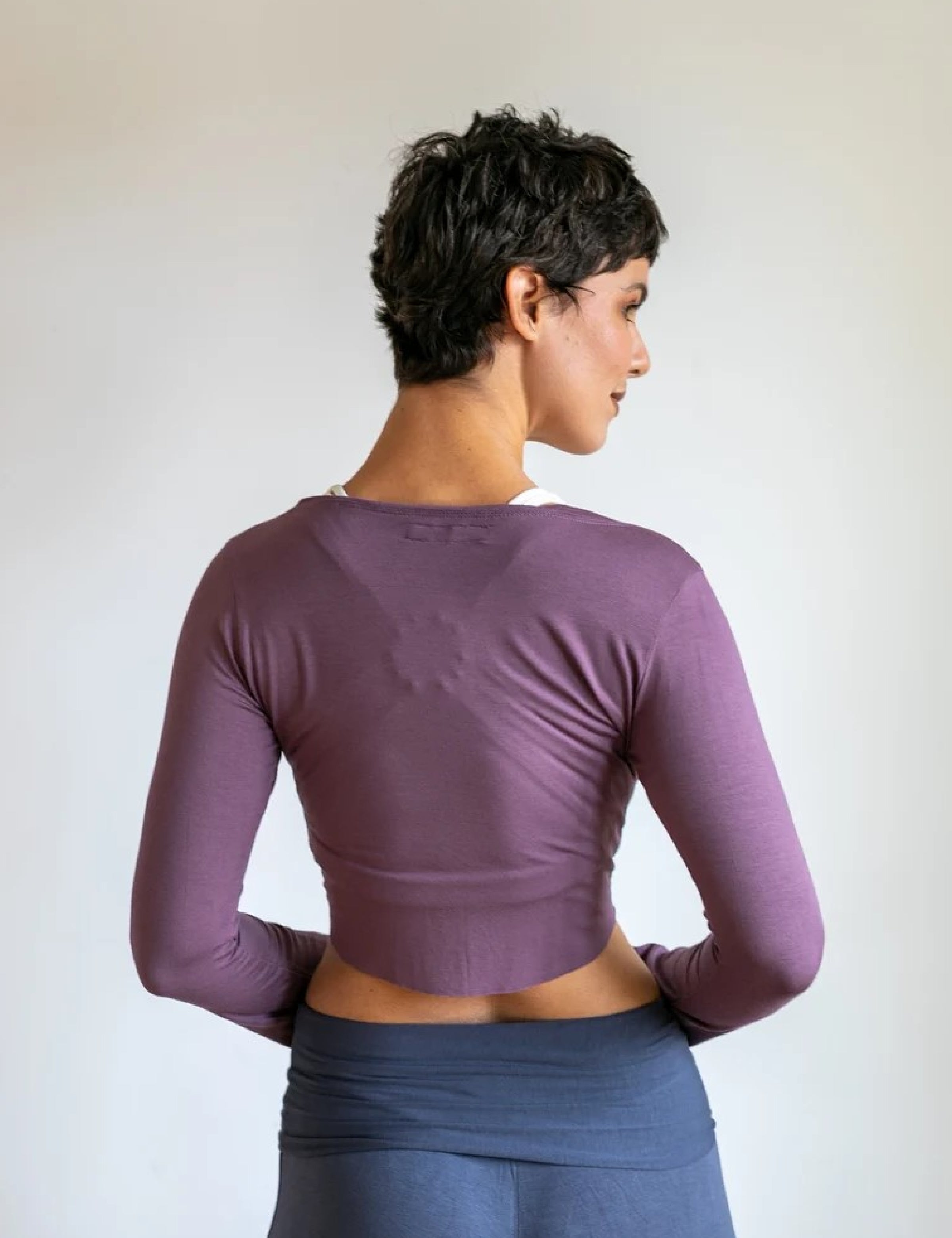 Amethyst Ballet Wrap Top: Women's Yoga Jacket