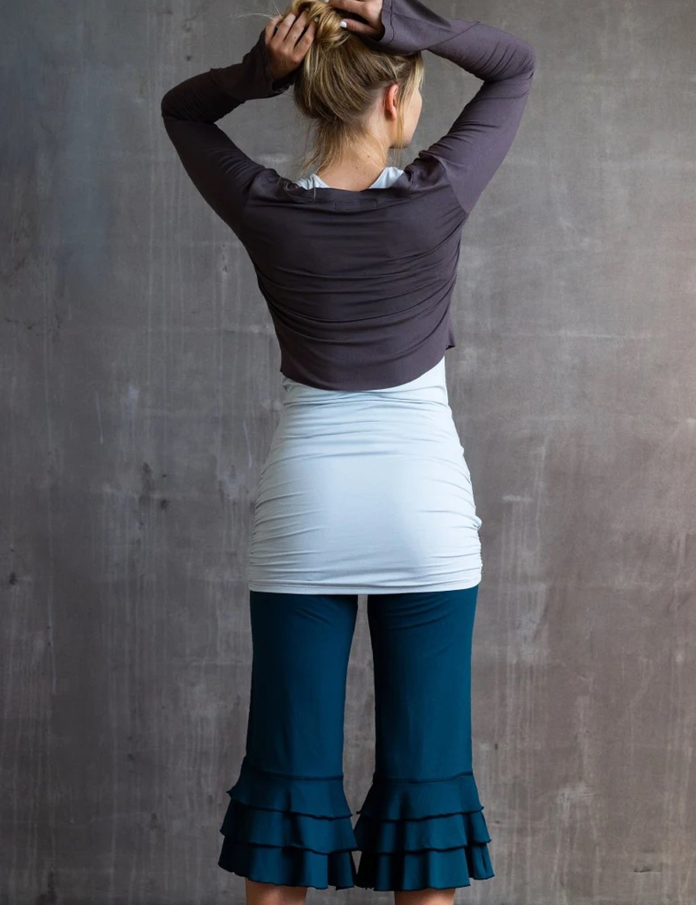 Mocha Ballet Wrap Jacket: Rayon Yoga Shrug