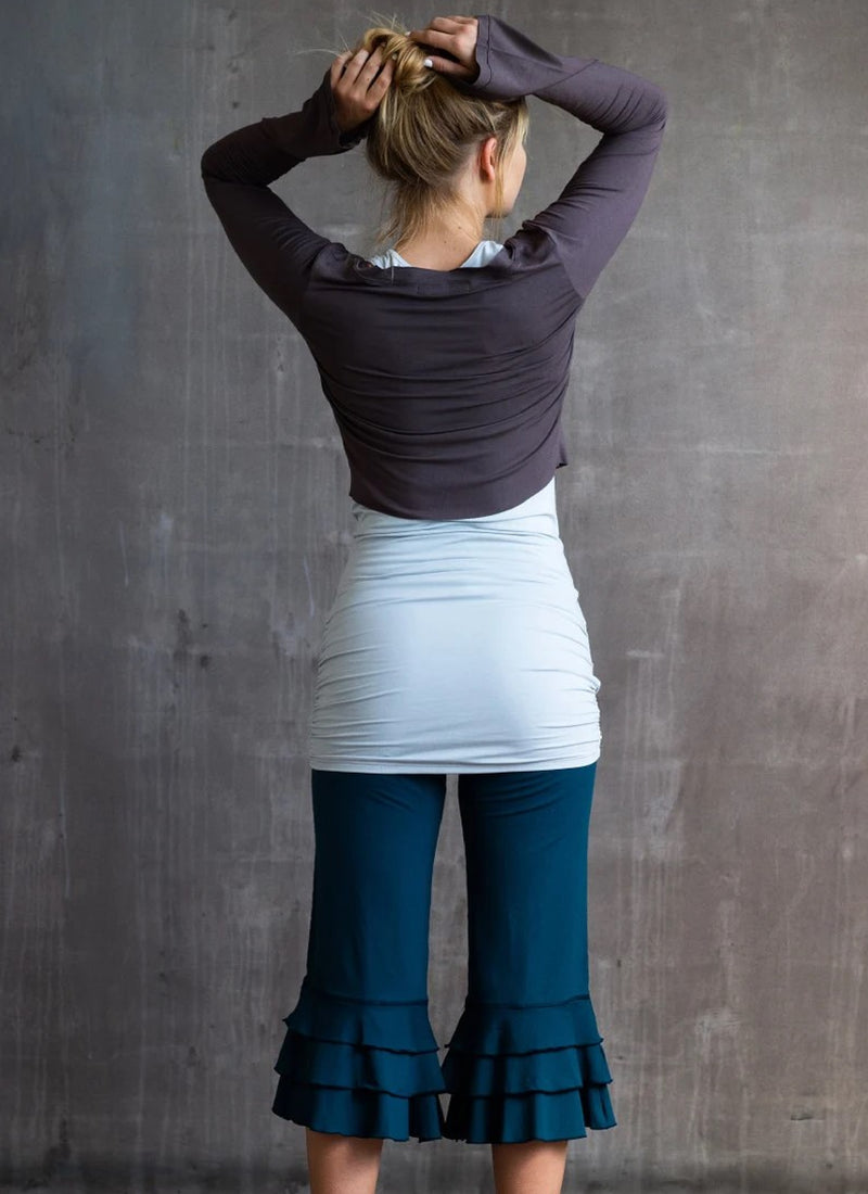 Yoga Wrap Top Tie-Front Ballet Jacket