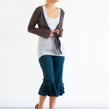 Mocha Ballet Wrap Jacket: Rayon Yoga Shrug