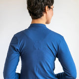 Mrs. Peacock Ruched Zip Front Jacket Indigo