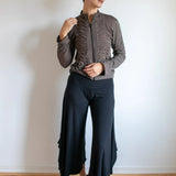 Mrs. Peacock Ruched Zip Front Jacket Mocha