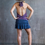 Darlene Ruffle Mini Skirt In Gray