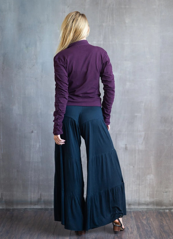 Danni Studded Wide Leg Pants in Black