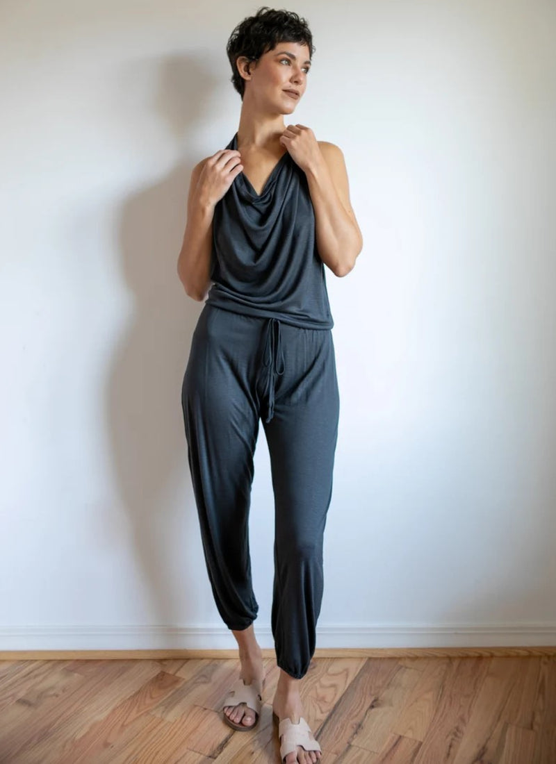 Yoga Jumpsuit Romper Onesie In Smoky Pearl