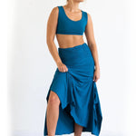  Shakti Ruched Waistband Long Maxi Skirt 2