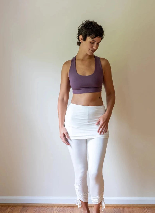 Shanti Strappy Woven Back Yoga Tank Bra in Amethyst Lavender