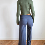 Olive Yoga Wrap Top: Ballet Tie Front Jacket