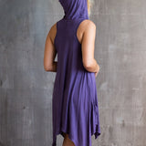 Pixie Sleeveless Hoodie Fairy Dress in Amethyst