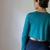 Jasper Green Ballet Wrap Jacket: Yoga Cover-Up Top
