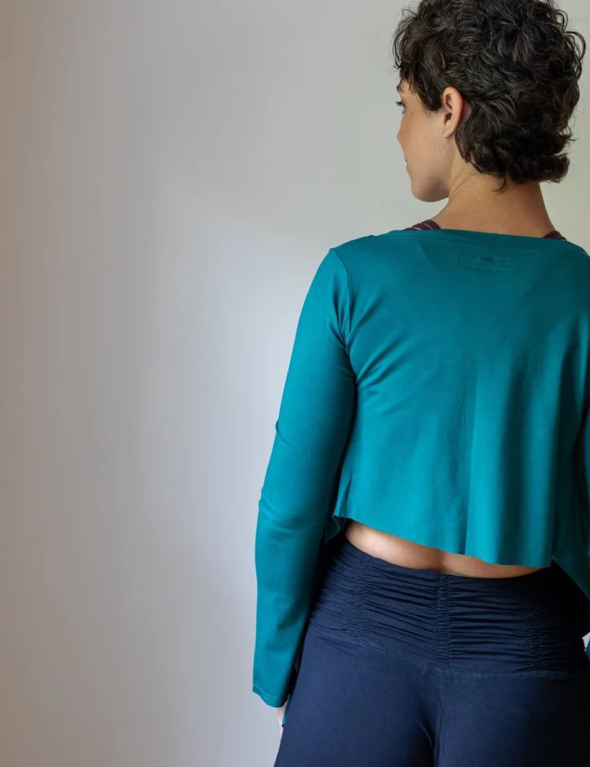 Jasper Green Ballet Wrap Jacket: Yoga Cover-Up Top
