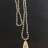 Pyrite Prayer Bead Golden Buddha Mala Neclace