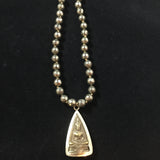 Pyrite Prayer Bead Golden Buddha Mala Neclace