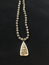Pyrite Prayer Bead Golden Buddha Mala Neclace