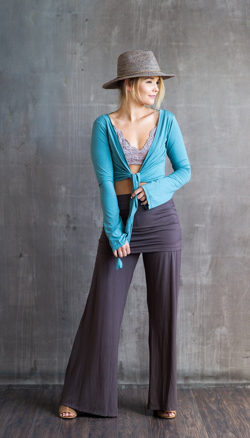 Yoga Wrap Top w/ Tie Front