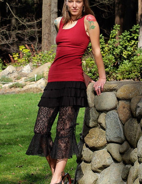 Shanti Strappy Yoga Tank Top in Crimson Red