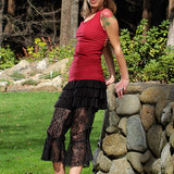 Shanti Strappy Yoga Tank Top in Crimson Red